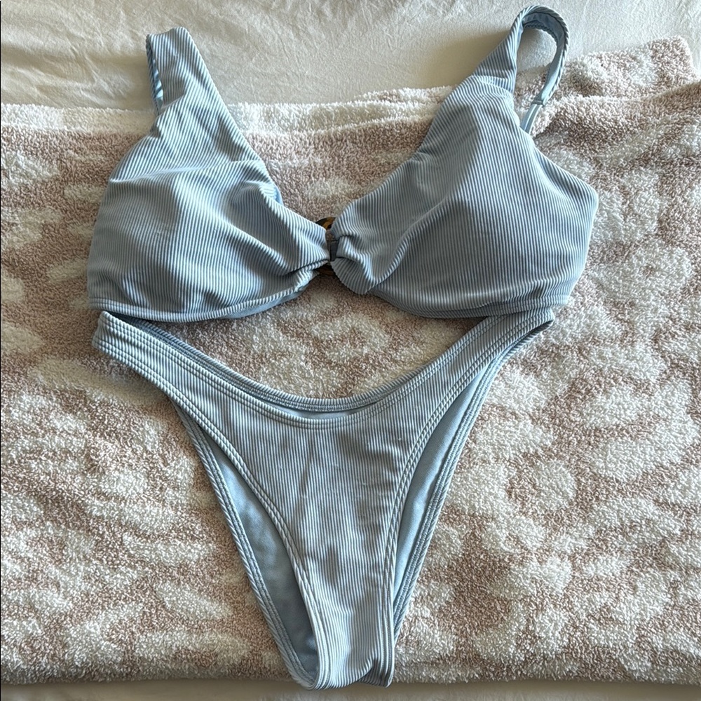 Abercrombie & Fitch Blue Bikini Swim Set